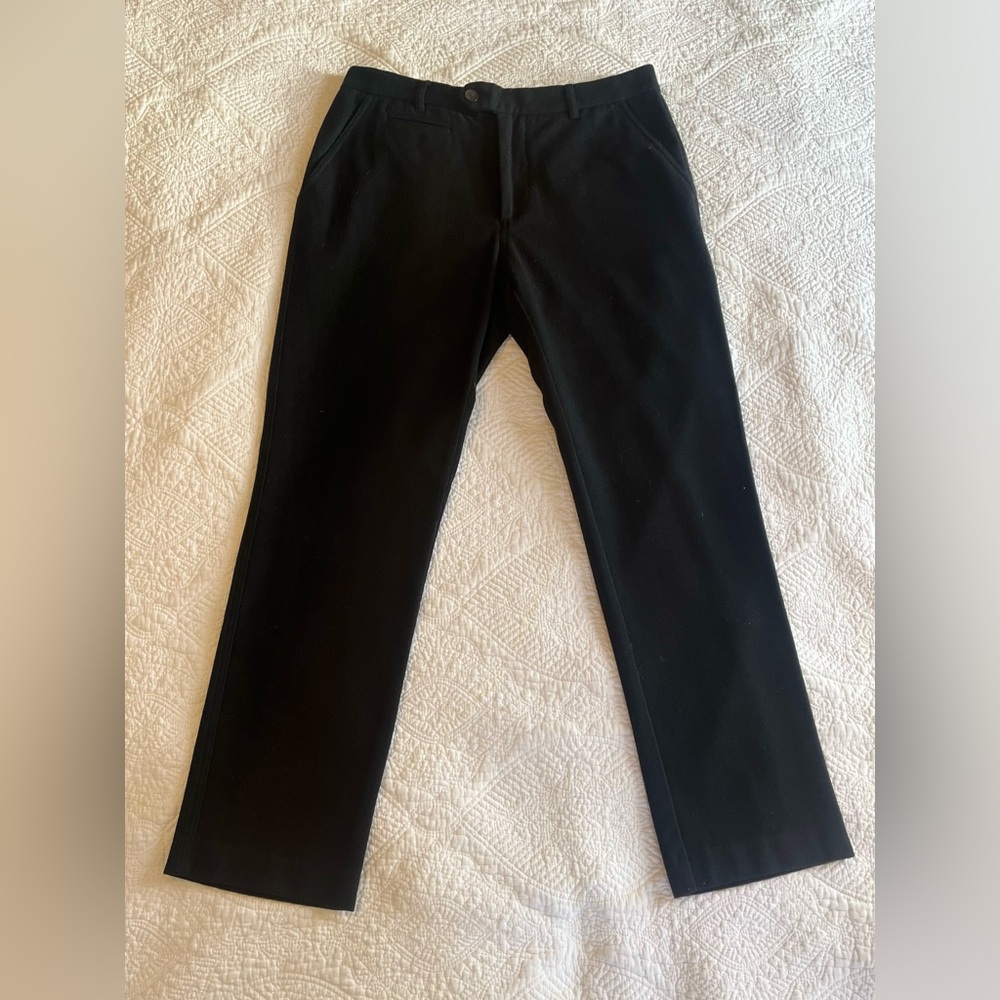 Steven Alan Men’s Black 100% Wool Pants 32x30 New Unworn Made in USA Academia